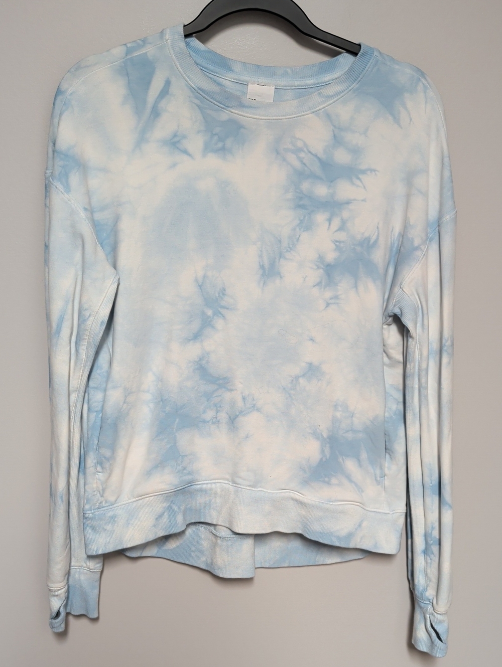 all in motion Light Blue & White Tie-Dye Crewneck Sweatshirt - Women